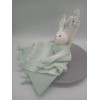 Under the Nile Organic Cotton White/Pale Green Bunny Rabbit Lovey