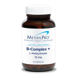MethylPro B-Complex + L-Methylfolate 15 mg - Methylated Vitamin B Complex for Women and Men, Cellular Energy Support with Folate, Niacin and Biotin, VIT B Supplement - 30 Vegan Capsules
