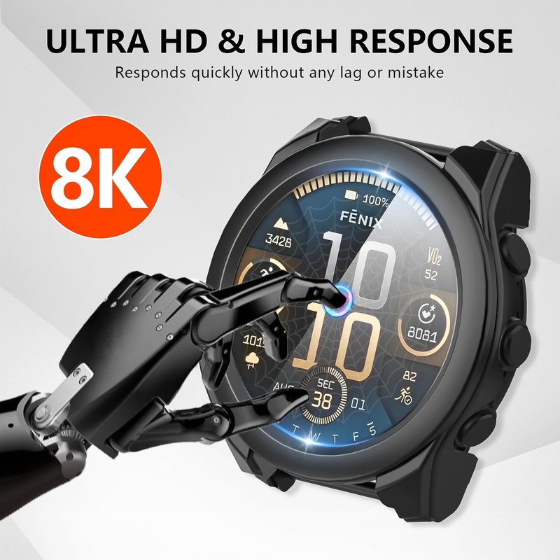Suoman 1+2 Pack for Garmin Fenix 8 47mm Screen Protector