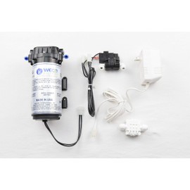 WECO Reverse Osmosis Pressure Booster Pump Kit with Transformer, Pressure Switch & Auto Shutoff Valve (50 GPD KIT)