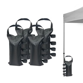 US Weight Heavy Duty Fillable Canopy Weight Bags (Fills up to 100lbs) for Tent Weights, Gazebo Canopy Weights, Canopy Sand Bags Set of 4, Black (Sand Not Included)