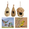 3Pcs Hummingbird House Small Grass Hanging Hand Woven Hummingbird House