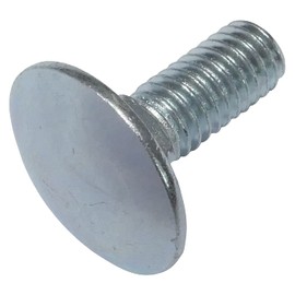 AERZETIX - C48980 - Set of 100 Carriage Bolts Flat Mushroom Screws with Flat Head and Square Neck - M6 x 16 mm - Galvanised Steel - DIN 603