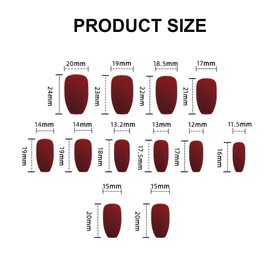 TSLRSA 14 Sets Coloured False Nails, Short Coloured False Nails, Artificial Nails, Display Stand, Nail Tips, Plain False Nails, DIY Nail Art