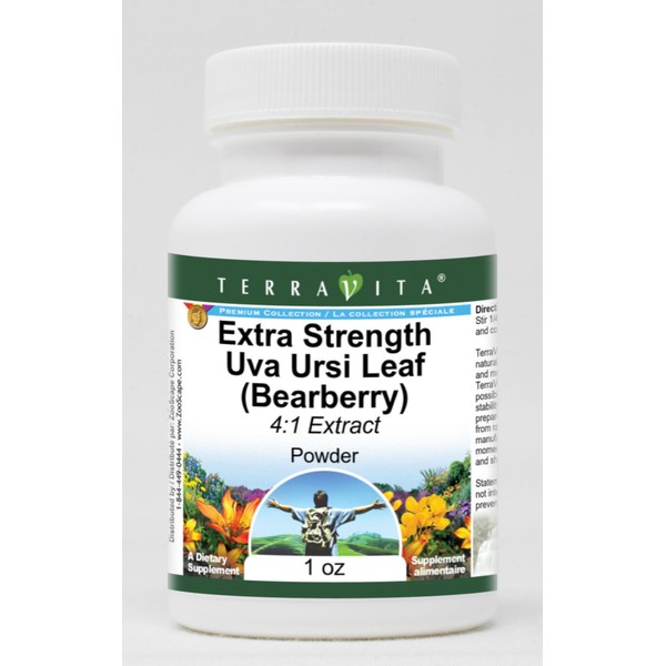 Terravita Extra Strength Uva Ursi Leaf (Bearberry) 4:1 Extract Powder