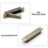 Pocket Door Pull Handle, Edge Pull, Professional Stainless Steel 304,
