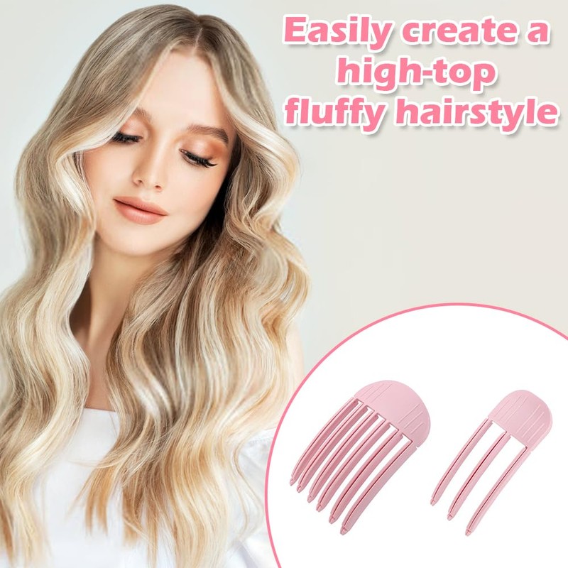 2PCS Wind Shaping Styling Combs for Fluffy Bangs,No-Trace Curly Hair