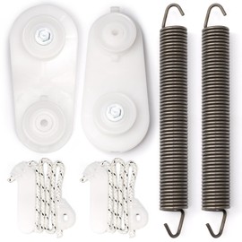 Upgraded 8194001 Dishwasher Door Balance Link Kit & 8270020 Dishwashers Door Balance Spring Kit Compatible with Whirlpool & more Brands, 2 Spring 2 rollers 2 mounts 2 rope cables to fix both sides