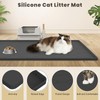 Cat Litter Box Mat, 34" X 22" Large Silicone Cat
