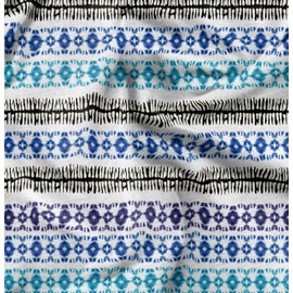 Soimoi Blue Cotton Poplin Fabric Shibori Tie-Dye Printed Craft Fabric by the Yard 42 Inch Wide