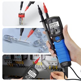 Digital Multimeter Continuity Tester Voltmeter Voltage Tester 6000 Counts Current Tester Duspol Voltage Tester Ohmmeter AC/DC Voltmeter/Resistance/Diode/Capacity, Data Storage Torch
