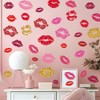 SUPERDANT Kiss Lips Wall Stickers 48pcs Red Lips Sticker Self-Adhesive