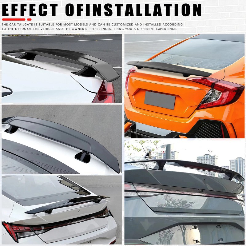 DREAMIZER 47" Matte Black ABS Rear Trunk Spoiler Wing Lip
