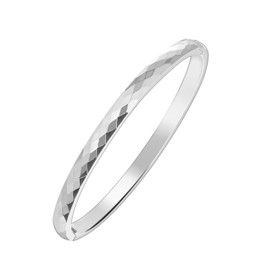 MILAKOO 4/6 mm Women's Bangle Stainless Steel Jewellery Women's Bracelets Smooth Polished Oval Bracelet Polygonal Reflective Surface (Gold/Silver), Stainless Steel