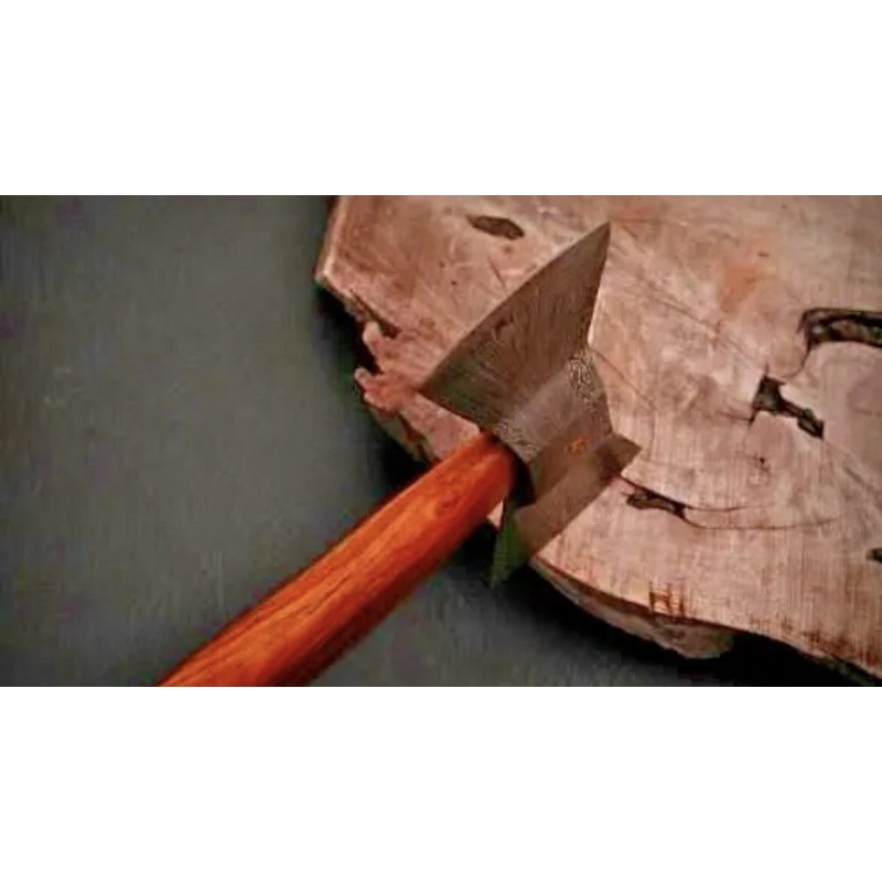 DAMASCUS HANDMADE DAMASCUS STEEL DOUBLE HEAD AXE