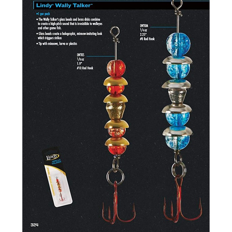 Lindy Wally Talker Ice Fishing Lure for Walleye, Pink, 1/4