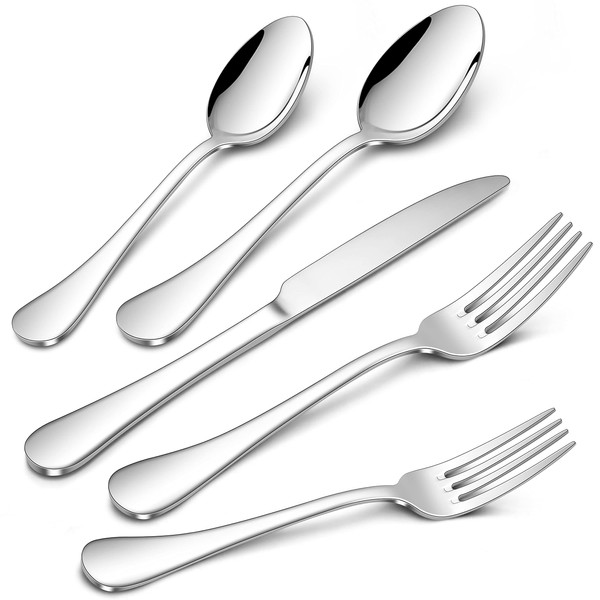 Herogo 18/10 Stainless Steel Silverware Set, 30-Piece Fancy Flatware Cutlery