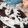 Cozy Throw Blanket Twin Size Black and White Cow Print