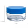 Beauticom 36 Pieces 20G/20ML Round Clear Cosmetic Cream Sample Jars