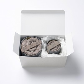 Growing Towel "feel" Face Towel + Petite Face Gift Box Set (Charcoal (Gray Type))