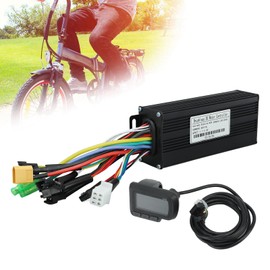 Uxsiya Electric Bike Sine Wave Controller, 24V 36V 48V 1000W‑1500W 30A 3 Mode Sine Wave Controller LCD Display Kit for Electric Bike Scooter