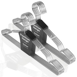 Qualsen Clothes Hangers 20 Pack Stainless Steel Strong Metal Wire Hangers Suit Hangers for Home Hotel and Clothes Store 16.5 Inch/42 cm