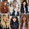 HAIRCUBE Long Wave Wig with Fringe for Women Natural Heat