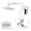Meer Faucets By Cnx Regadera Cuadrada, Tubo, Monomando Y Mezcladora