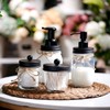 Amolliar Mason Jar Bathroom Accessories Set(4 Pcs) -Lotion Soap Dispenser