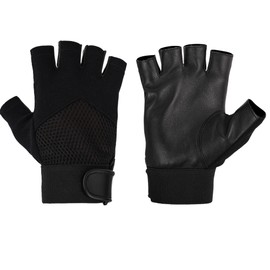 Gallanto Fingerless Leather Gloves – Half-Finger Driving, Cycling, Motorbike & Hiking Gloves for Men & Women