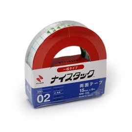 Nichiban NW-15S Double-Sided Tape, Nice Tack (General), 0.6 inches (15 mm) x 16.4 feet (6 m)