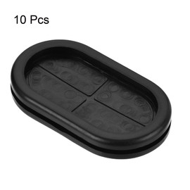 sourcing map Rubber Grommets Oval Double-Sided Fastening Size 46 x 23 mm for Wire Protection Pack of 10