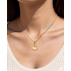 Desnuage Seashell&Starfish Pendant Necklace for Women 14K Gold Plated Adjustable