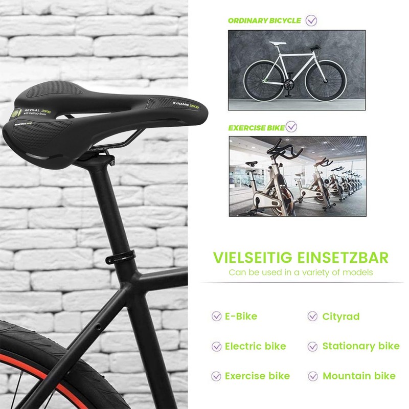 Bicycle Saddle Comfortable Soft Memory Foam Ergonomic Shock Absorbing Breathable