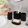 Bathroom Accessories Set for Home - 4pcs Plastic Toothbrush Holder,