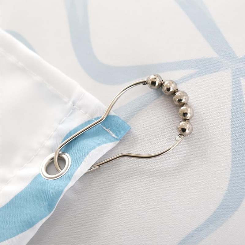 Luxape Bow Shower Curtain, Coquette Handcrafted Bow Tie Bath Curtain