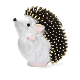 GFM® Hedgehog Brooch - HH-40-Black White - (EXC)(BRCH-HH-10640-KLSFDSN)