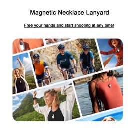 HUAYUWA Magnetic Chest Mount Compatible with Insta360 GO3, Quick Release Neck Strap, Adjustable Neck Strap for Insta 360 GO 3 Action Camera Necklace
