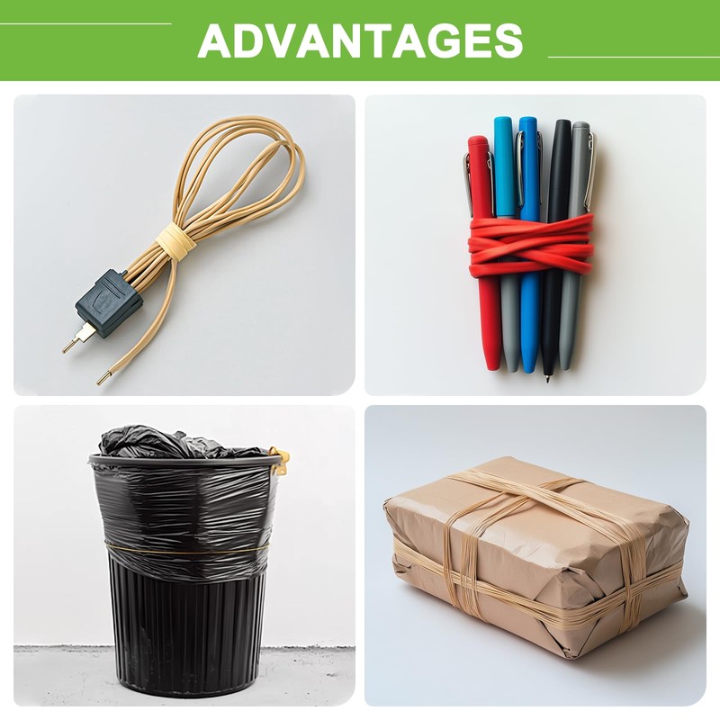 sourcing map 20 Pcs Rubber Bands, 15 Inch Trash Can