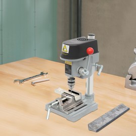 CHUNILLE Metal Drilling Machine, High Speed 340W Precision Drill Press Bench Workbench DIY Mini Metal Wood Drilling Machine 16000RPM 1-10mm Electric Workbench