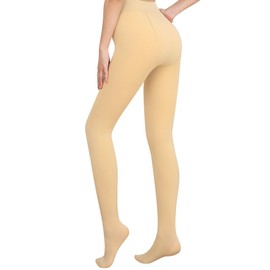 Libella 4152 Women's Thermal Tights with Inner Lining, Winter Warm Opaque Thermal Tights, Cuddly Seamless Treggings, High Waist Sports Tights, Multicoloured, Pack of 1 beige, l