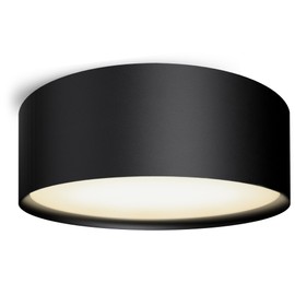 SSC-LUXon Ceiling Light LED Round 230 V – Living Room Lamp Matt Black 20 W Warm White – Modern Lighting for Kitchen, Hallway, Office
