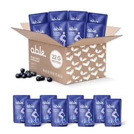 Able. Pack of 8 - Blueberry (Organic) Breakfast Reimagined with 22g Plant Protein, Antioxidants, Adaptogen Blend, Omega/Fiber Blend, Sprouted Ingredients, Adaptogen Blend, Super Greens, Vitamins & More