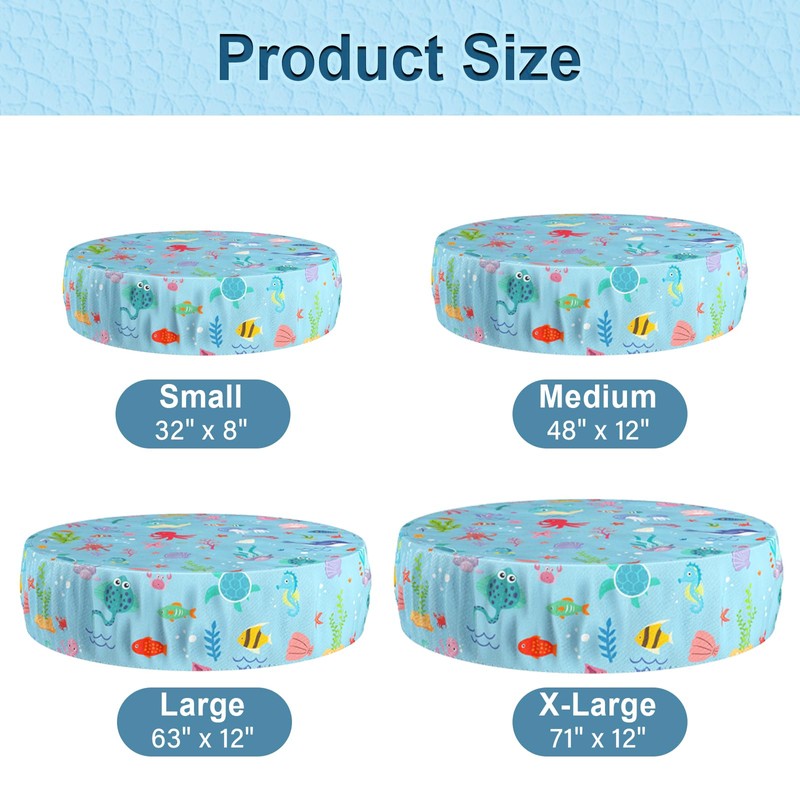 Docuwee Round Pool Cover 71", Foldable Kiddie Solar Cover Fit