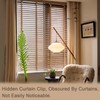 10PCS Valance Clips, Transparent Plastic Window Blind Clips, Hidden Channel