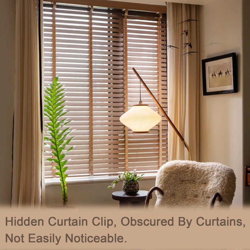 10PCS Valance Clips, Transparent Plastic Window Blind Clips, Hidden Channel