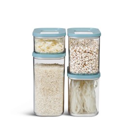 Mepal - Modula Storage Jars, Set of 4, Nordic Green - 2 x 1000 ml, 1 x 1500 ml and 1 x 425 ml - Storage Containers with Lid for Dry Food - Food Storage Containers and Organiser Boxes