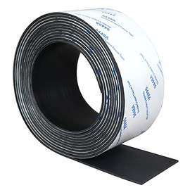Neoprene Rubber Strips Self Adhesive Solid Rubber Sheets, Rolls & Strips for DIY Gaskets Crafts Pads Seals Warehouse Flooring Rubber Strip with Adhesive Backing (2” Wide x 1/16" Thick x 10' Long)