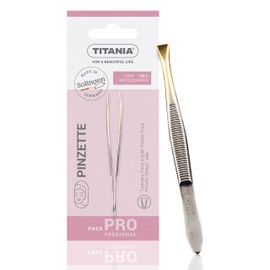 Titania tweezer, straight, gold plated tip, pack of 1, 12 g
