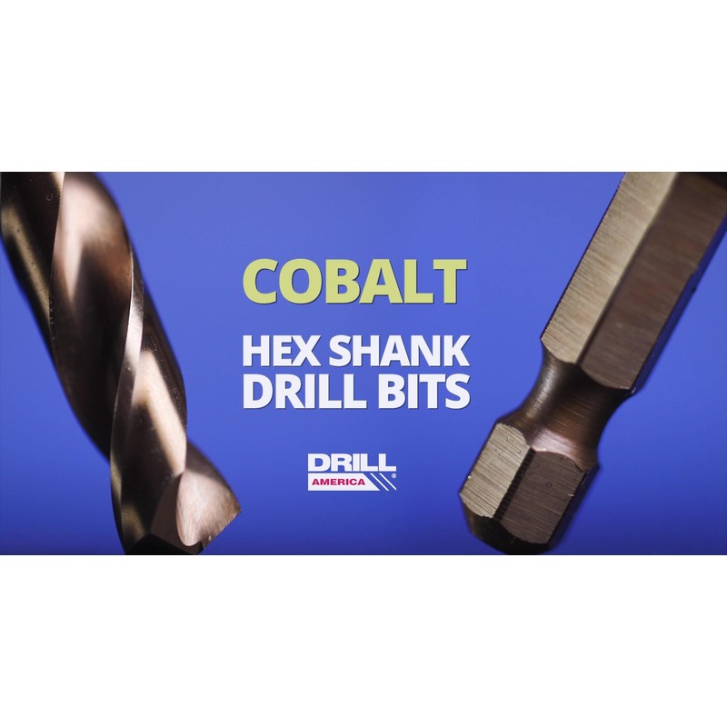 Drill America 9/64" Quick Change Cobalt Drill Bit with Hex